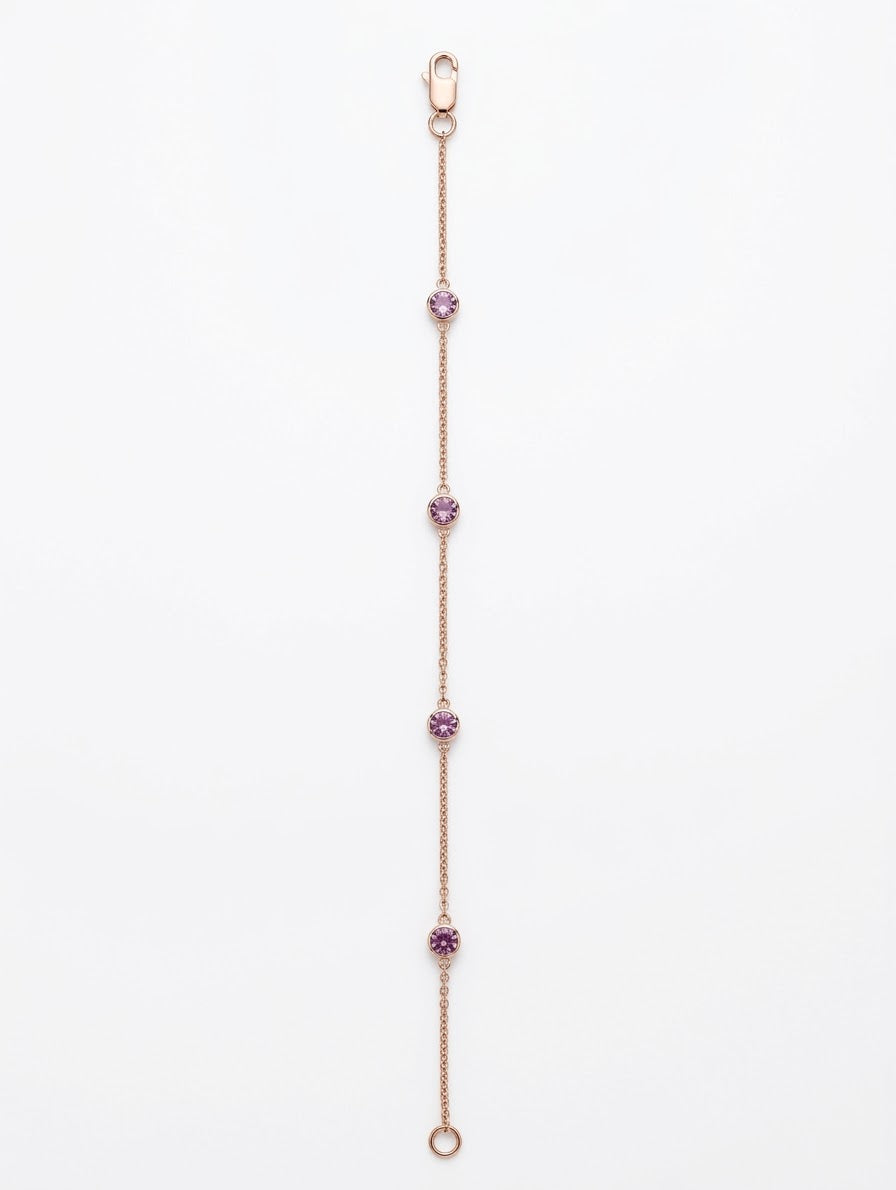 Pink lab diamond bracelet