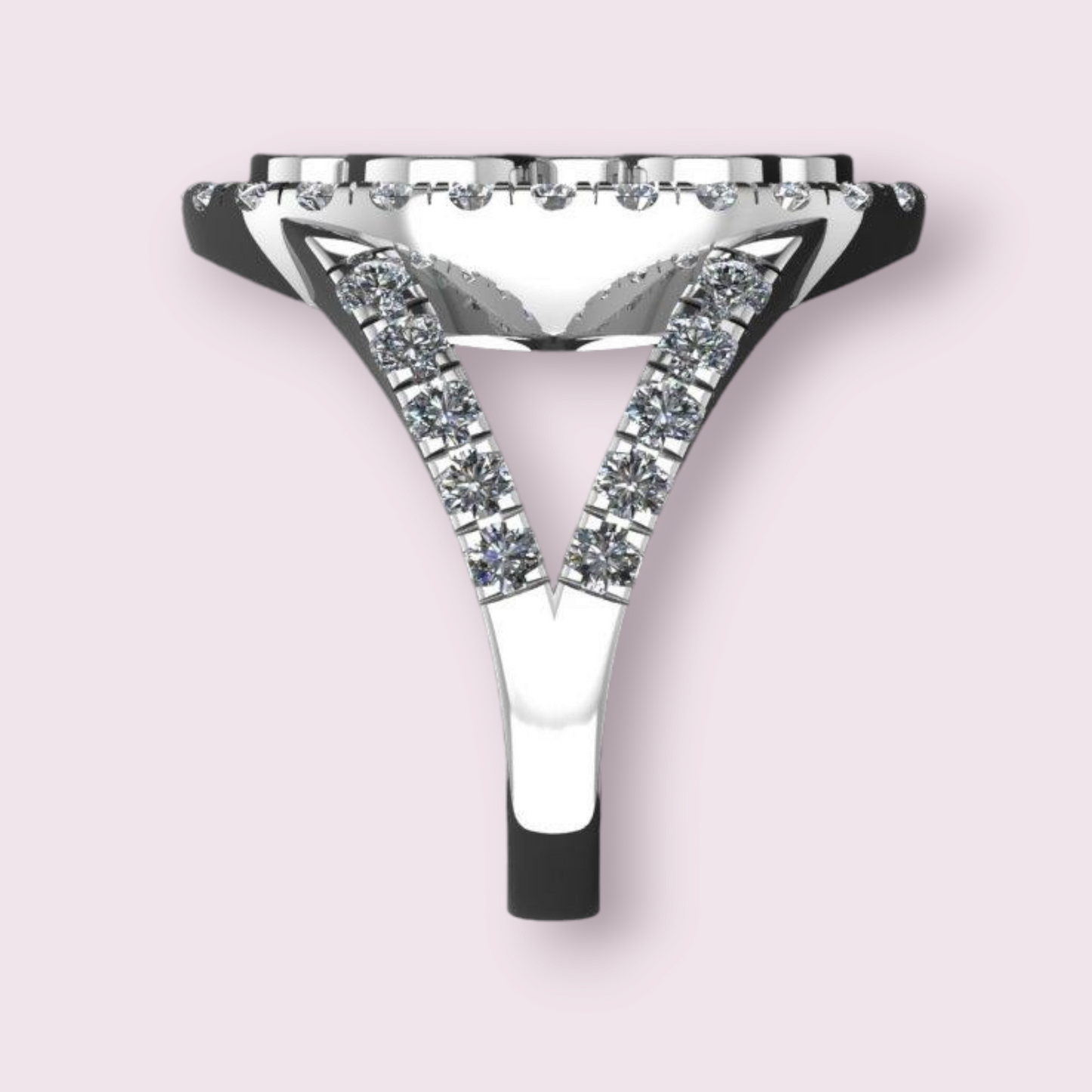 Floating diamond ring