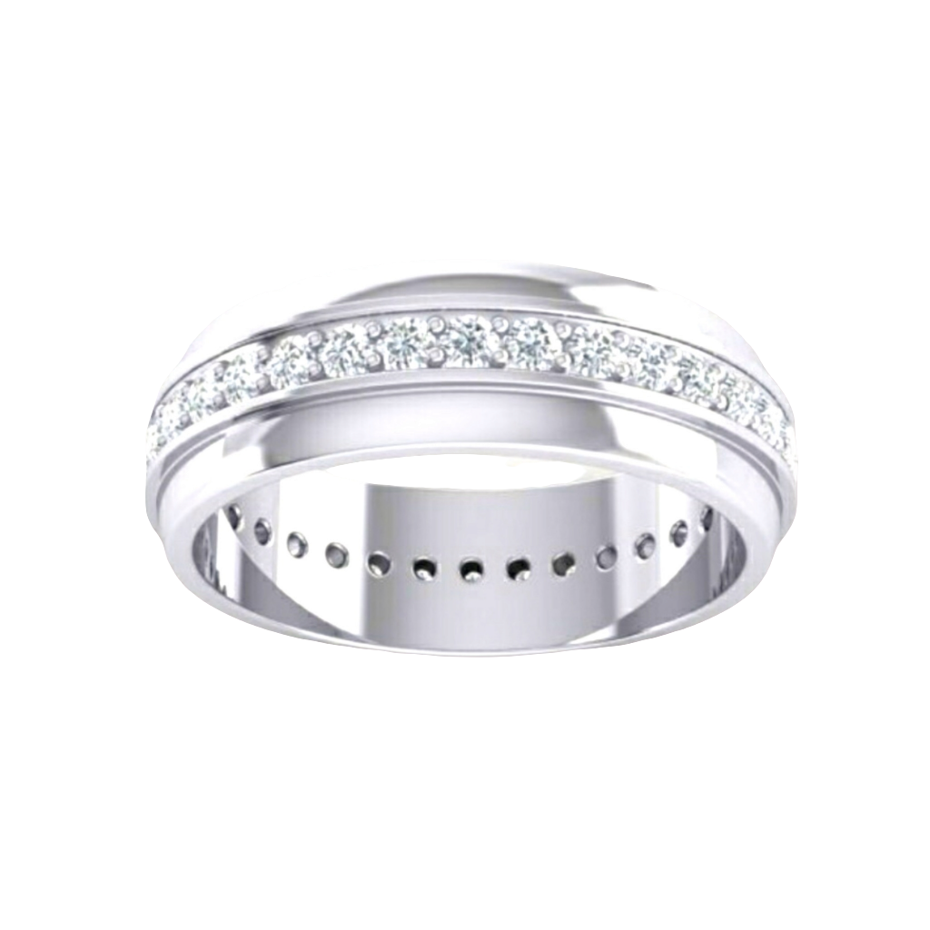 Gents diamond wedding band