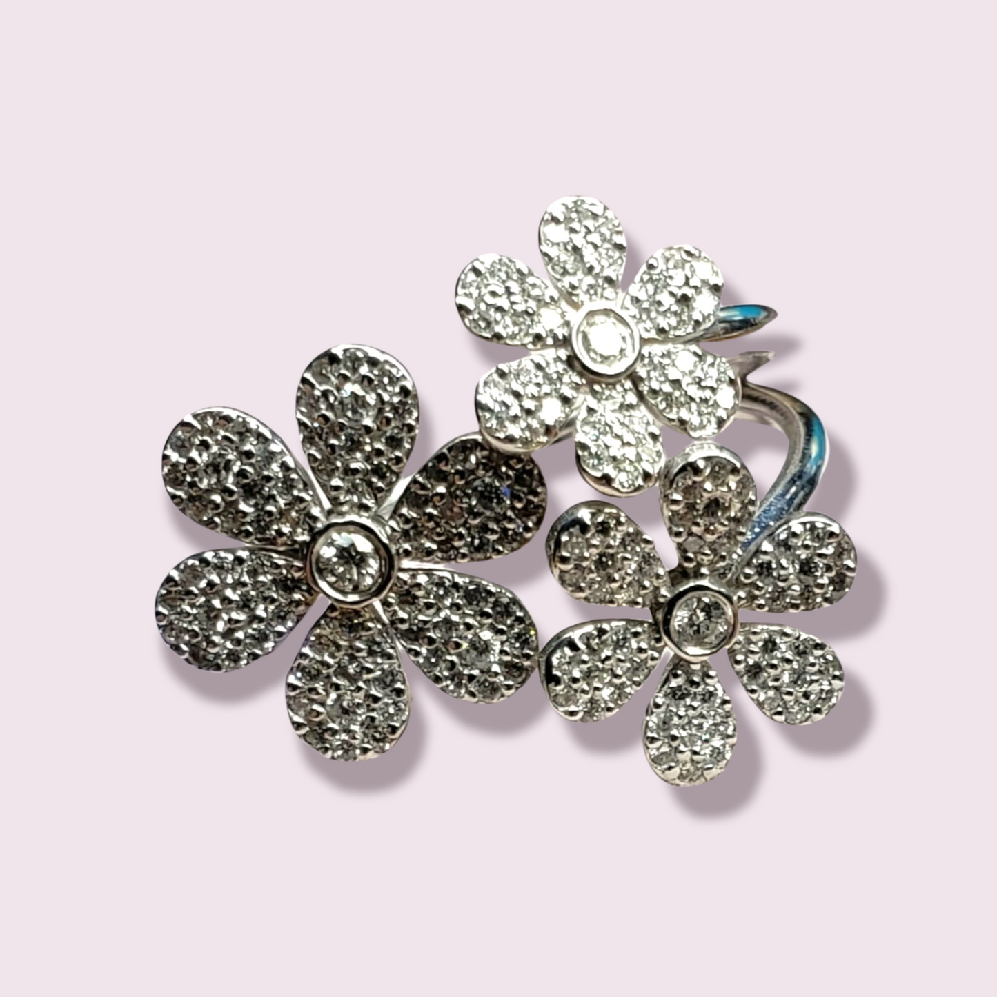 Flowers with diamonds