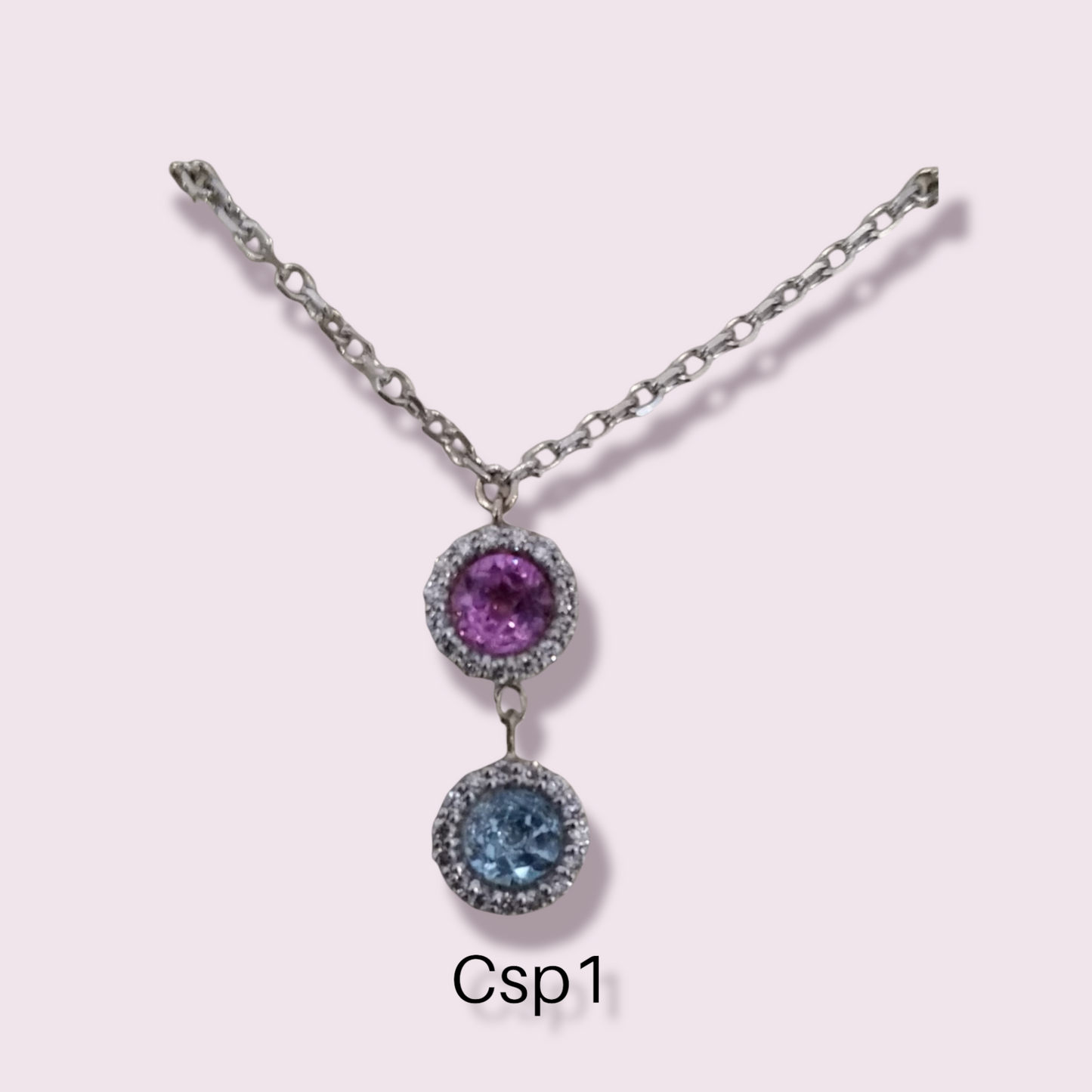Diamond & Color Stone Necklace