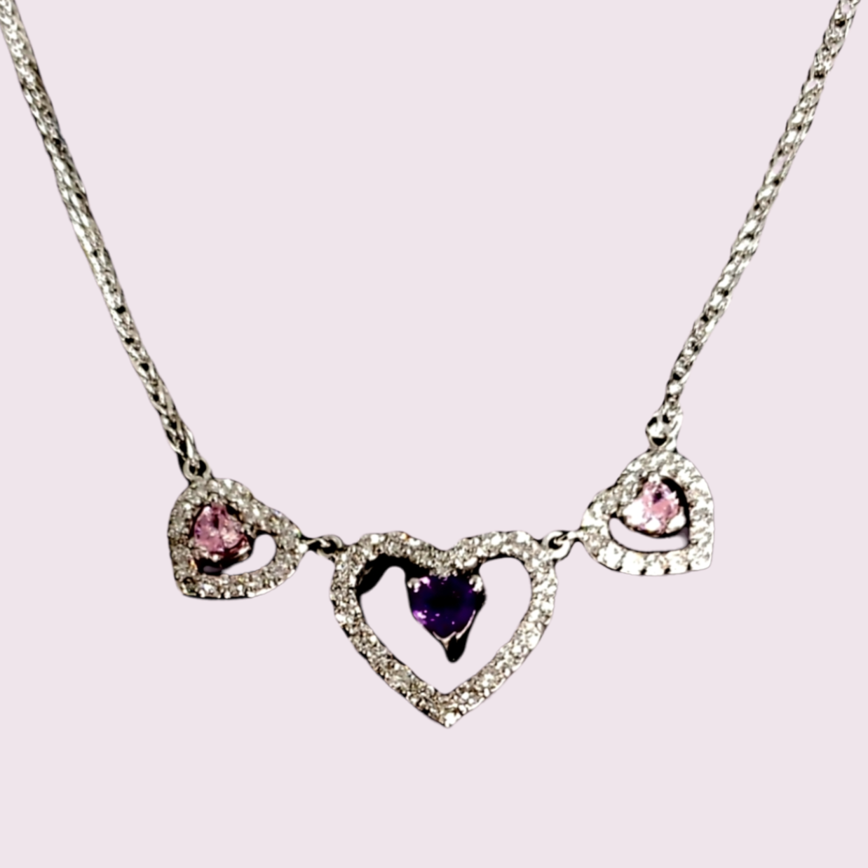 diamond necklace with birthstones
