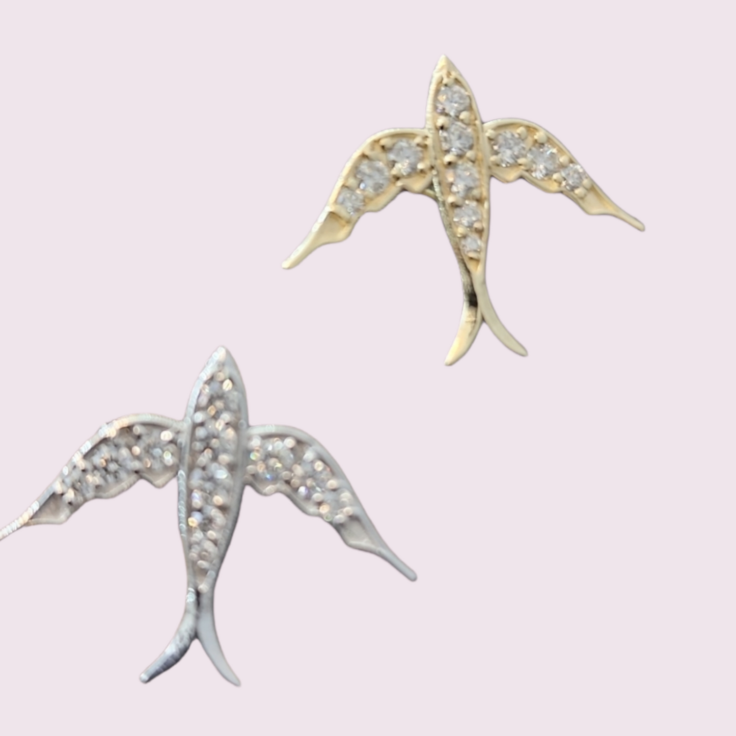 Swallow bird in diamonds