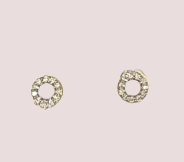 Diamond circle earrings