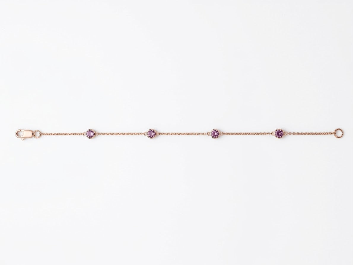 Pink lab diamond bracelet