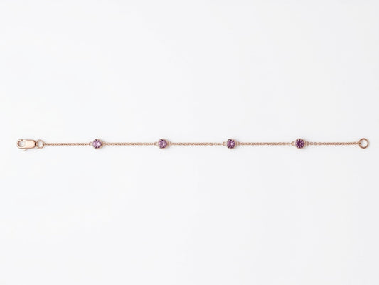 Pink lab diamond bracelet