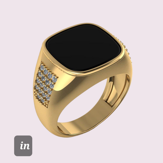 classic mans onyx ring
