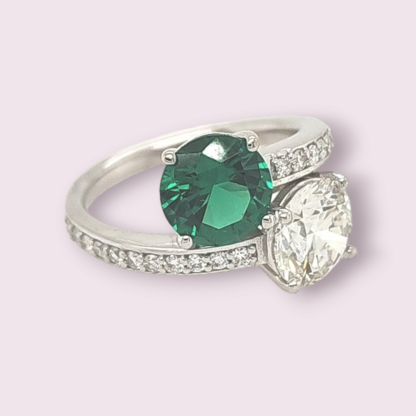 Fashion two stone ring