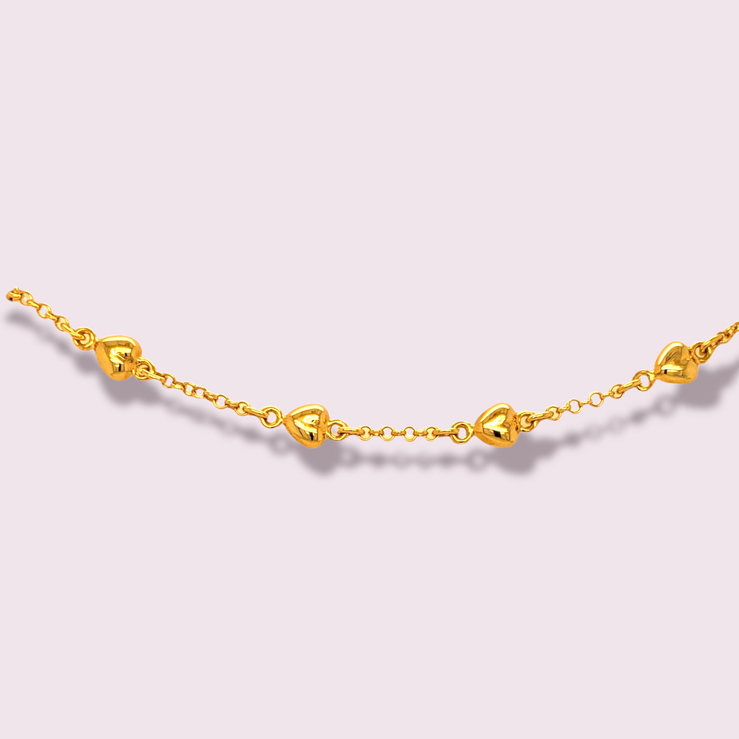 Puff heart Gold Bracelet
